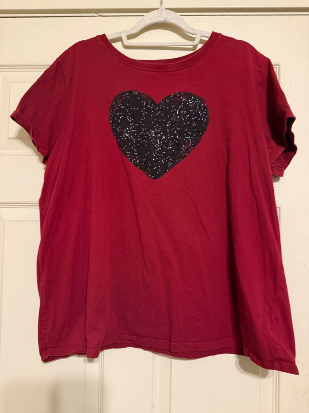 Torrid Brush Heart Classic Fit Heritage Jersey Crew Tee Size 2